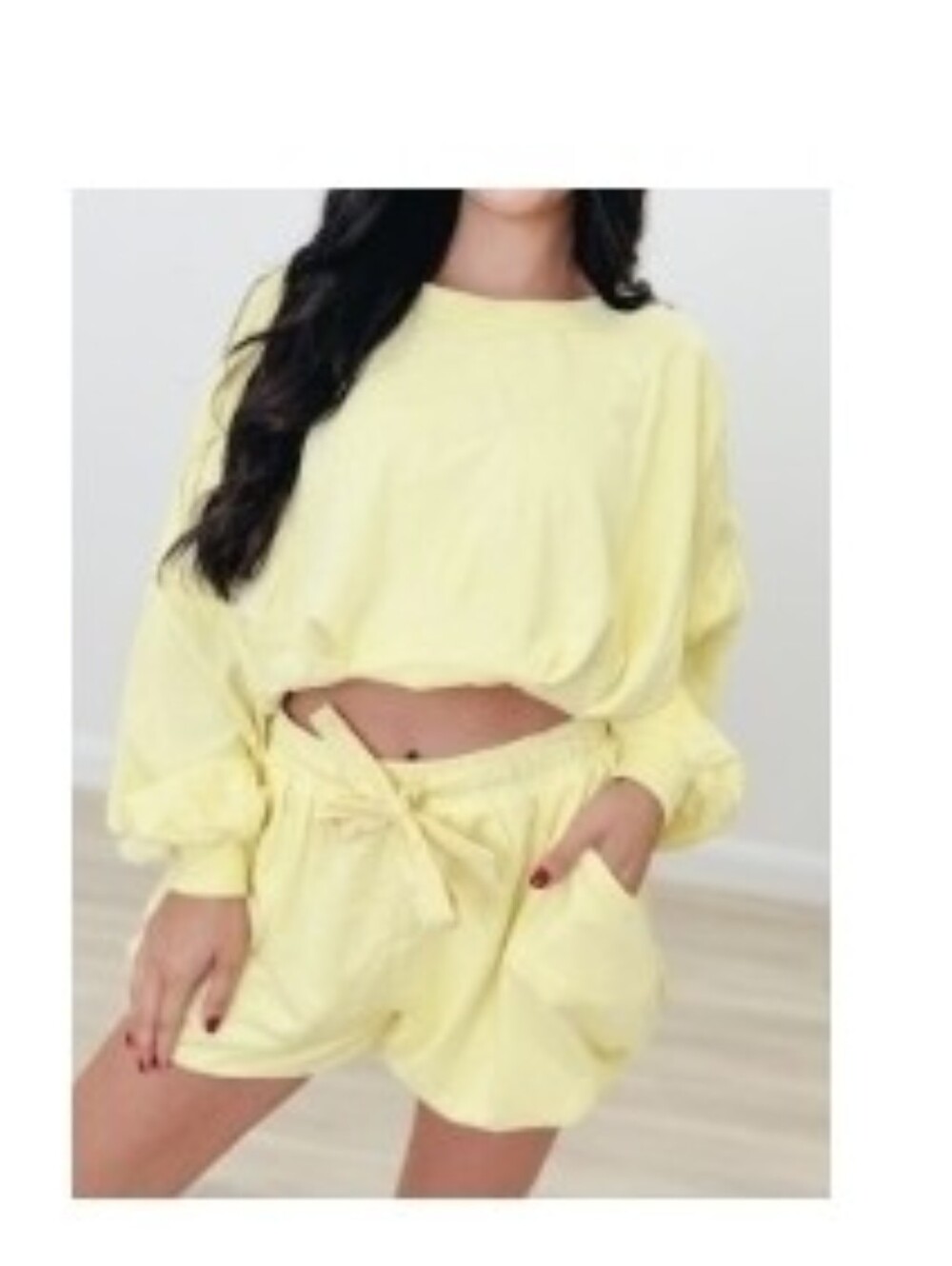 Women's Yellow Two Piece Set